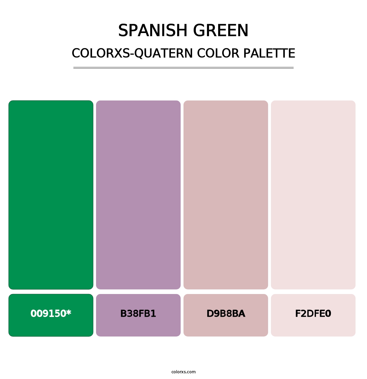 Spanish Green - Colorxs Quatern Palette
