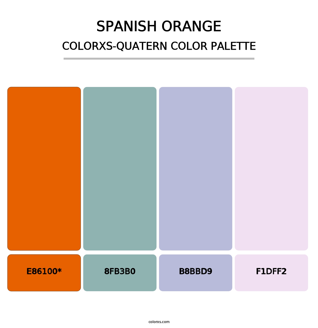 Spanish Orange - Colorxs Quatern Palette