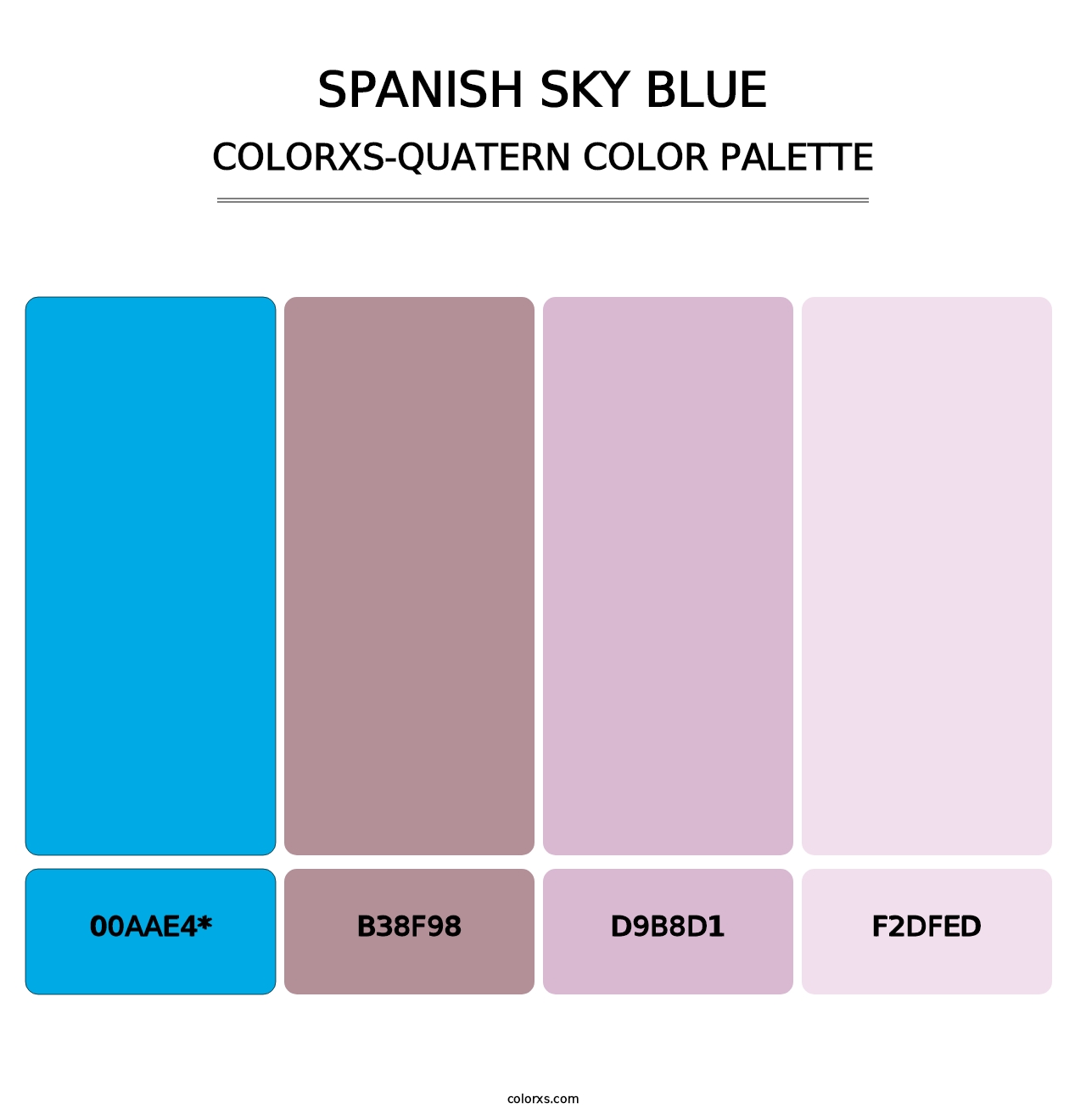 Spanish Sky Blue - Colorxs Quatern Palette