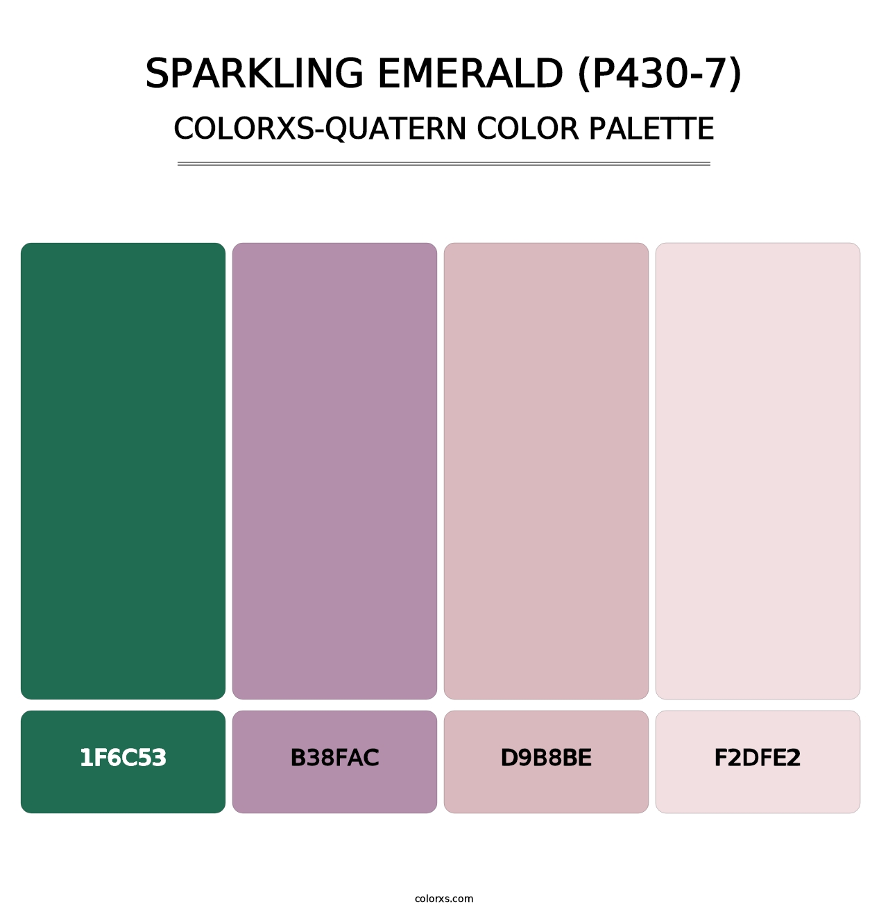 Sparkling Emerald (P430-7) - Colorxs Quatern Palette