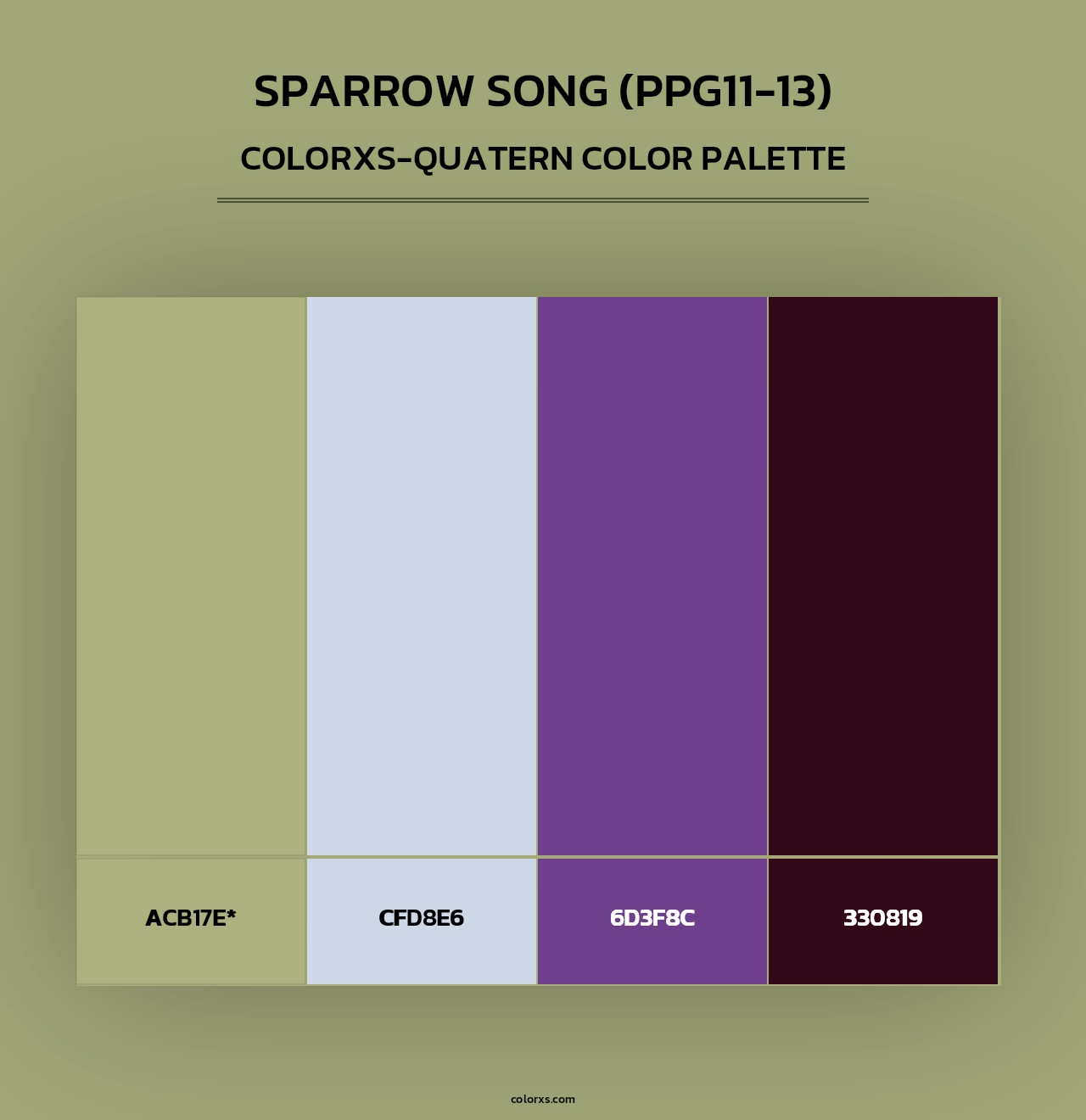 Sparrow Song (PPG11-13) - Colorxs Quad Palette