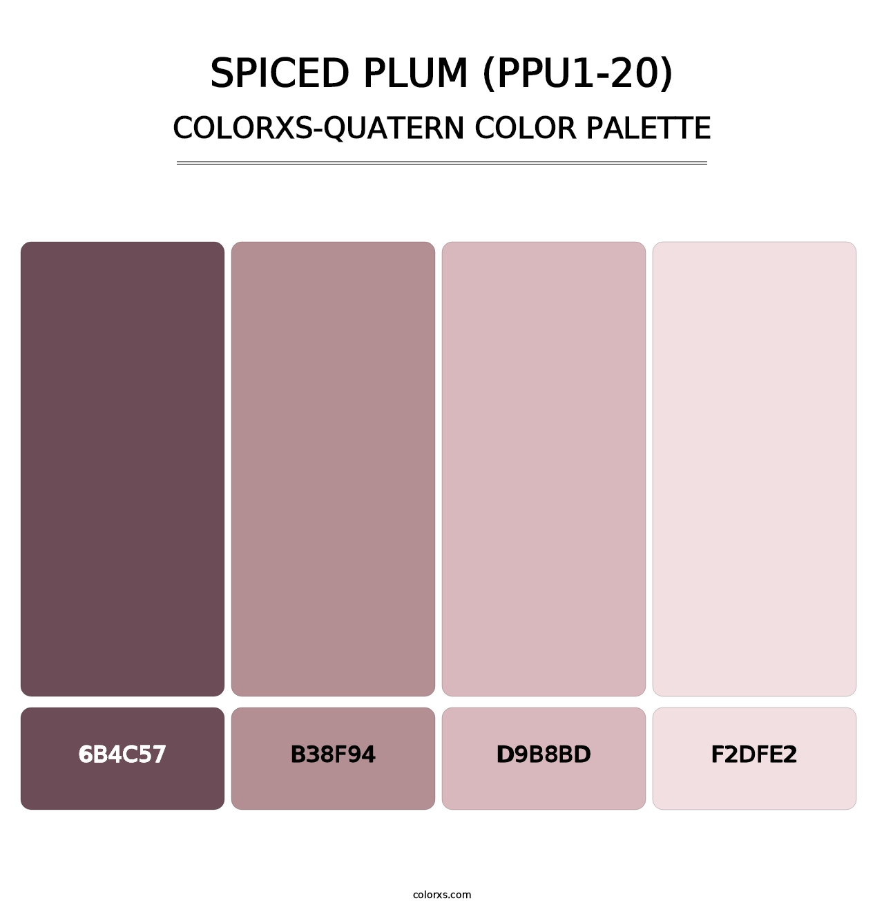 Spiced Plum (PPU1-20) - Colorxs Quatern Palette