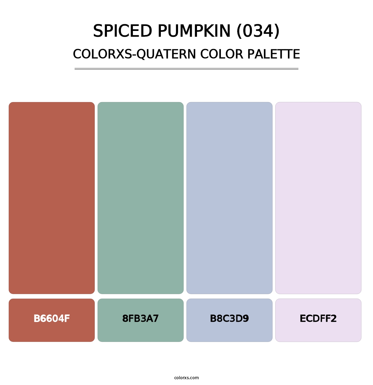 Spiced Pumpkin (034) - Colorxs Quatern Palette