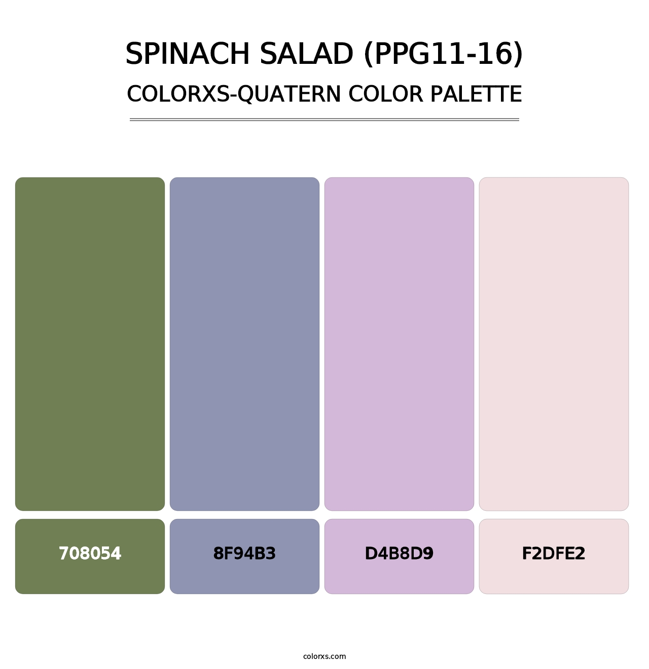 Spinach Salad (PPG11-16) - Colorxs Quatern Palette