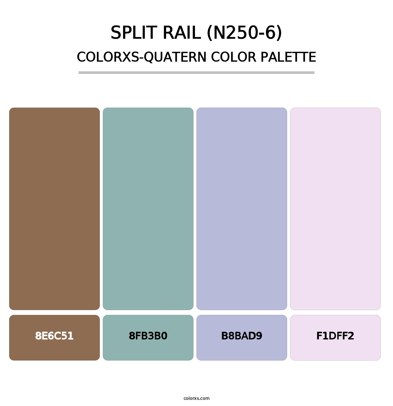 Split Rail (N250-6) - Colorxs Quatern Palette
