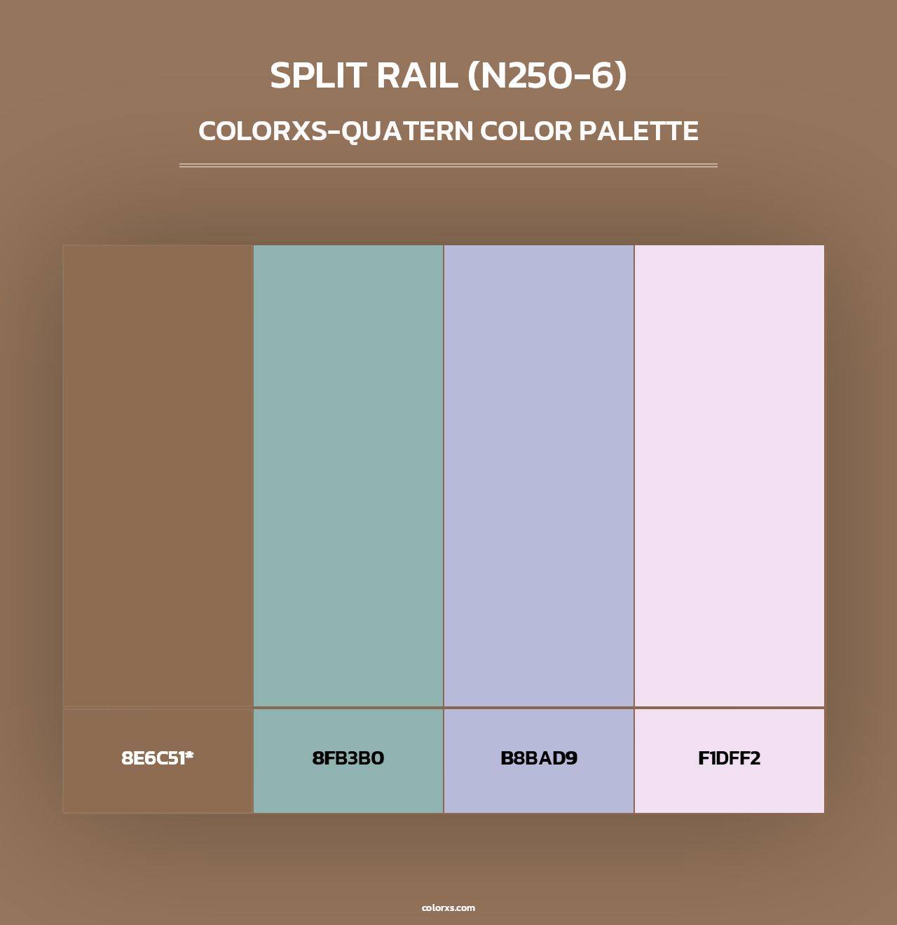 Split Rail (N250-6) - Colorxs Quad Palette