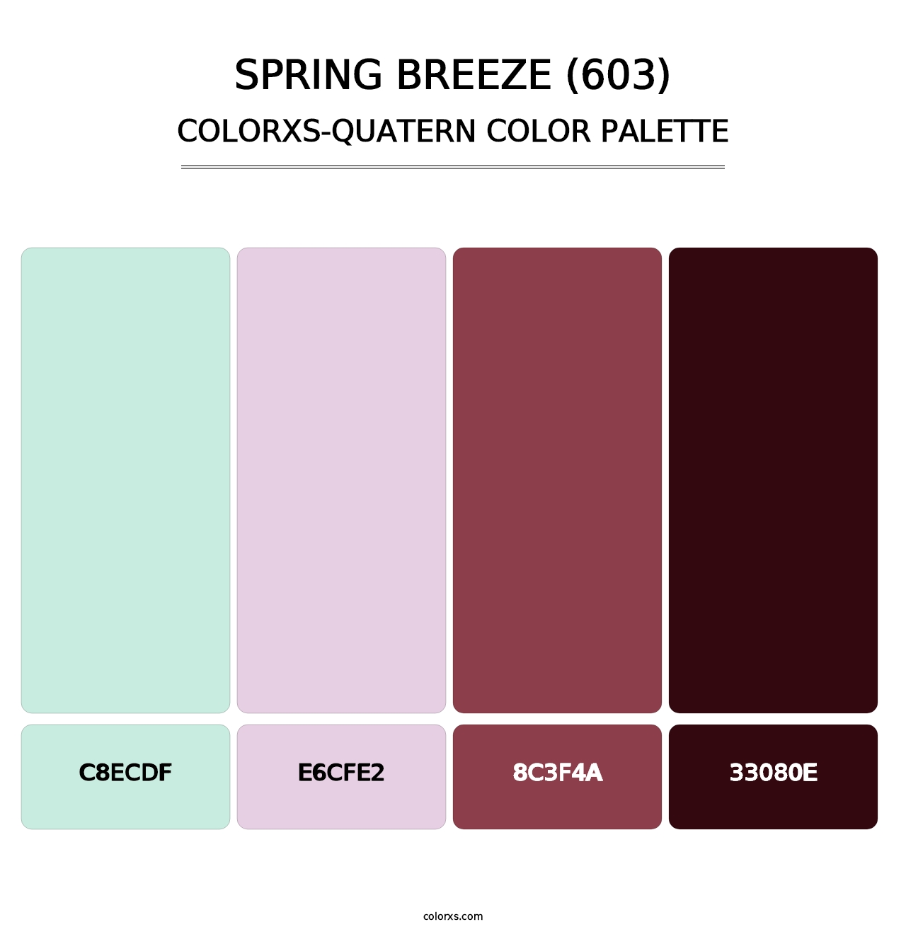 Spring Breeze (603) - Colorxs Quatern Palette