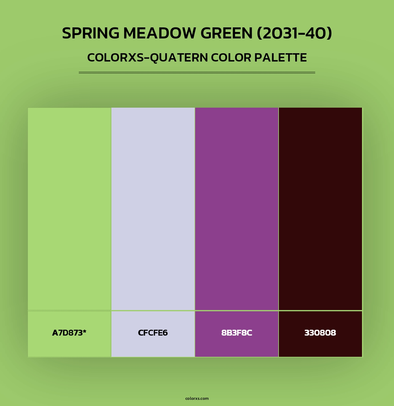 Spring Meadow Green (2031-40) - Colorxs Quad Palette