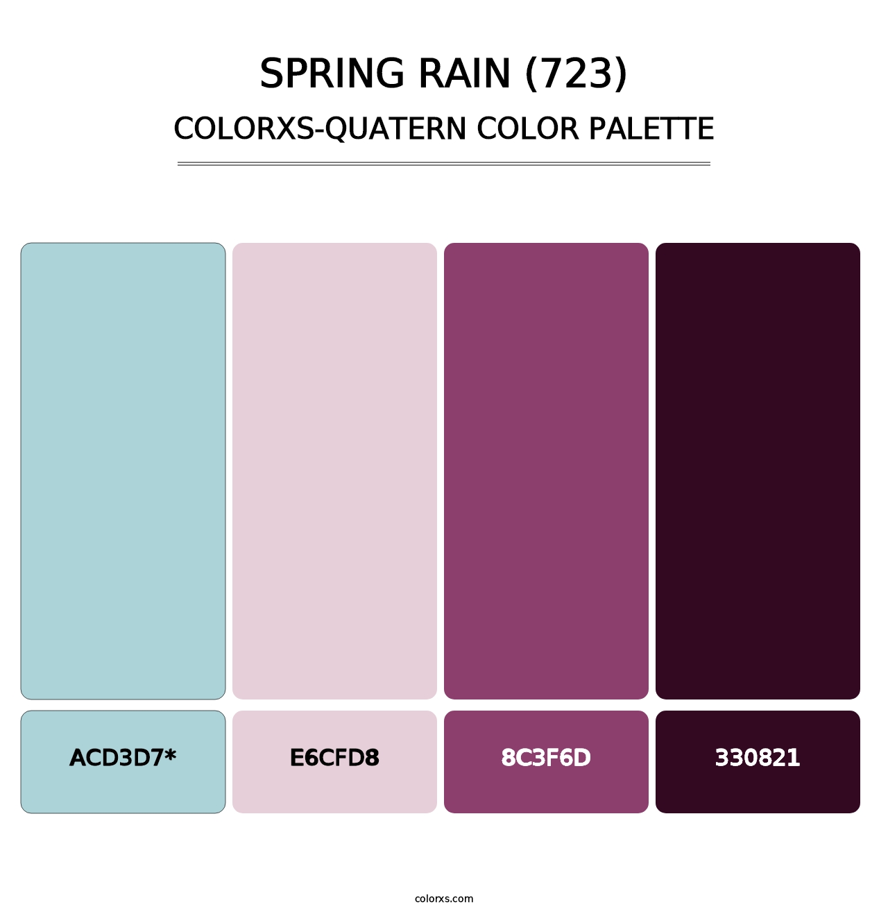 Spring Rain (723) - Colorxs Quatern Palette