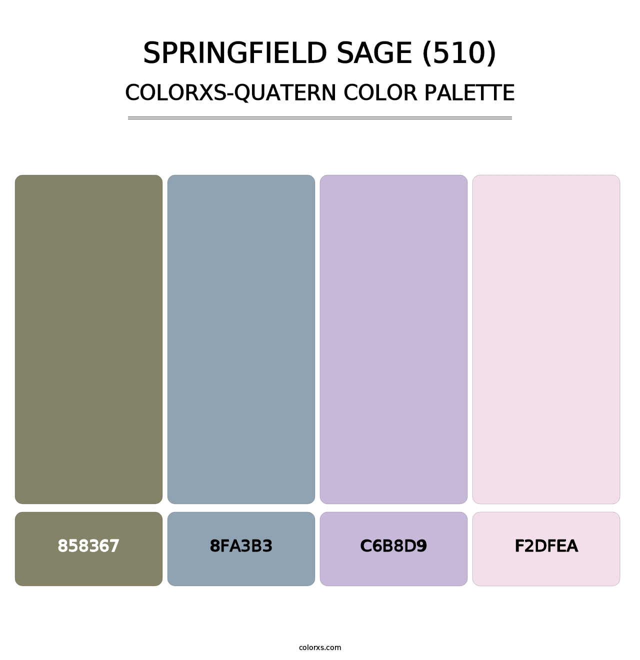 Springfield Sage (510) - Colorxs Quatern Palette