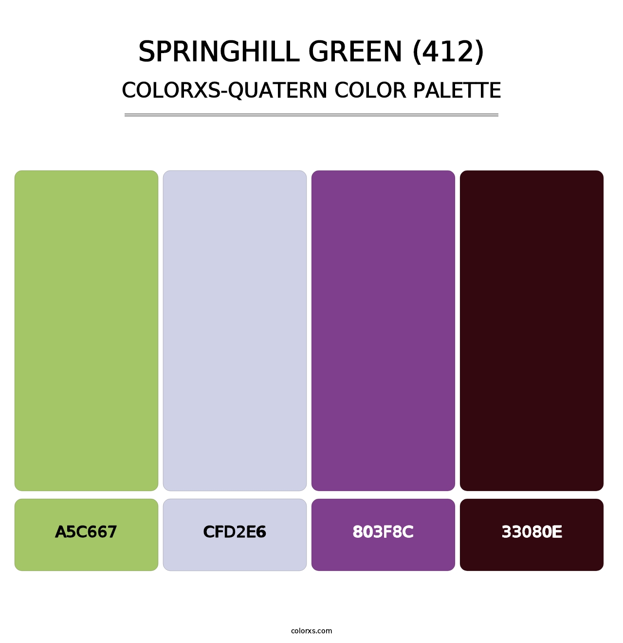 Springhill Green (412) - Colorxs Quatern Palette