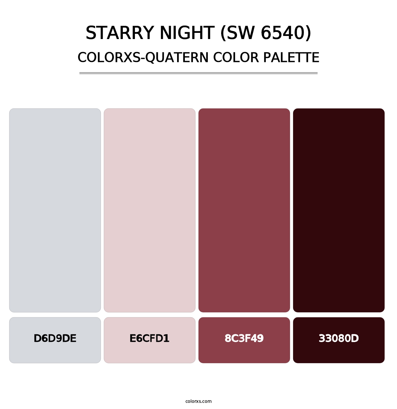 Starry Night (SW 6540) - Colorxs Quatern Palette