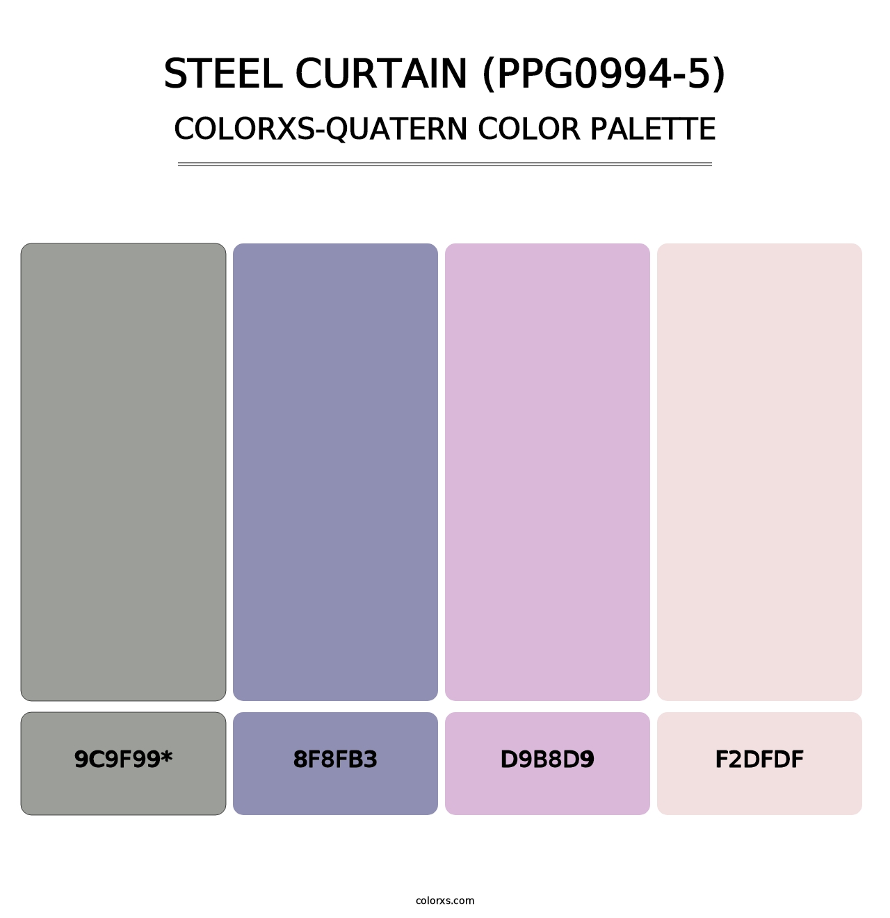 Steel Curtain (PPG0994-5) - Colorxs Quatern Palette