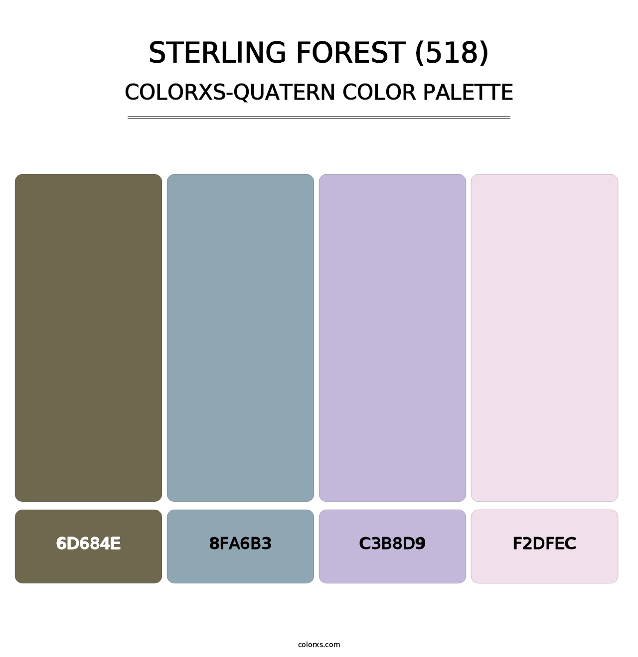 Sterling Forest (518) - Colorxs Quatern Palette