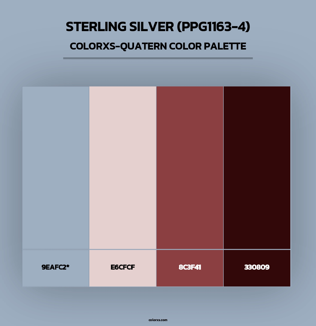 Sterling Silver (PPG1163-4) - Colorxs Quad Palette