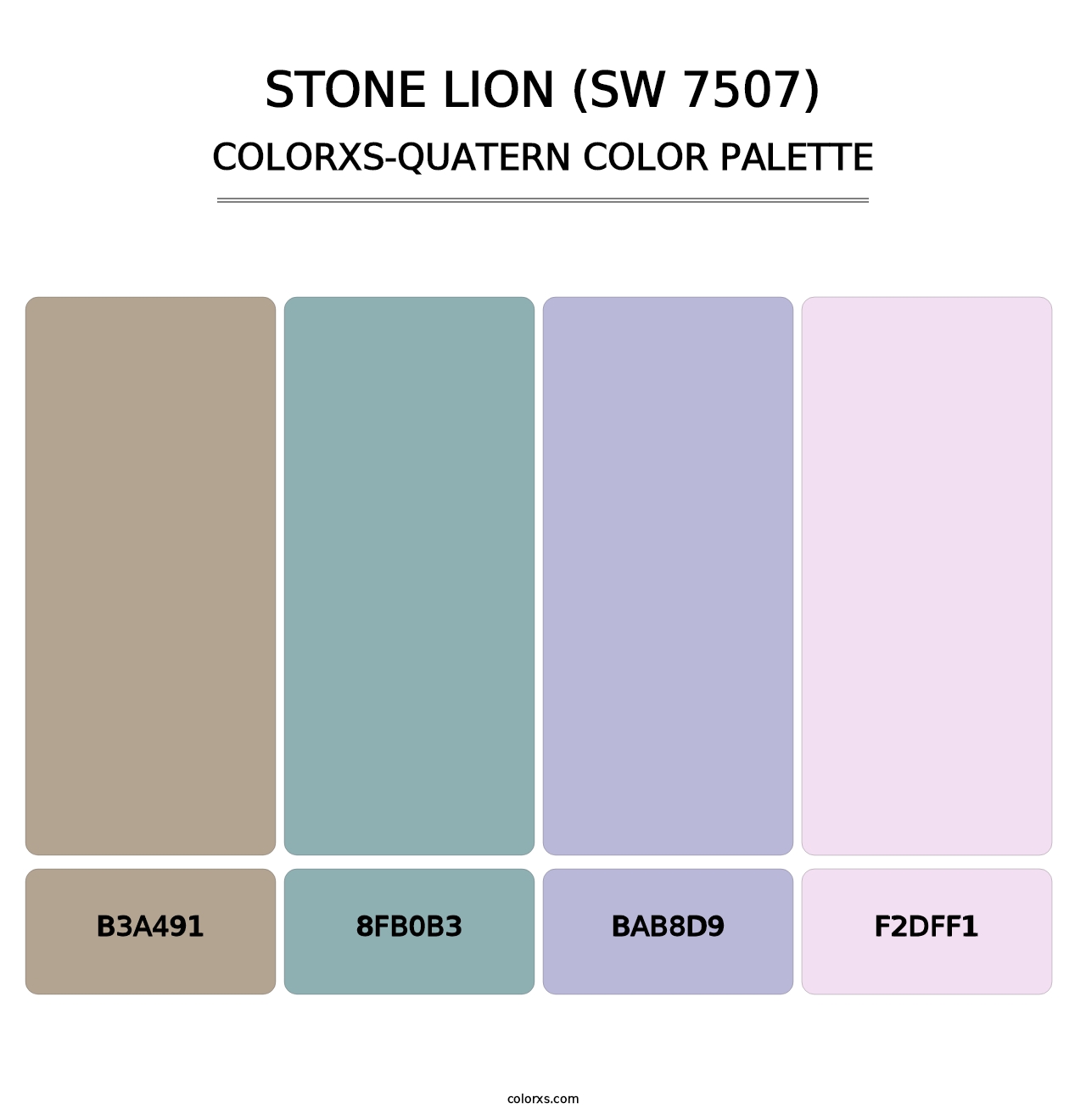 Stone Lion (SW 7507) - Colorxs Quatern Palette