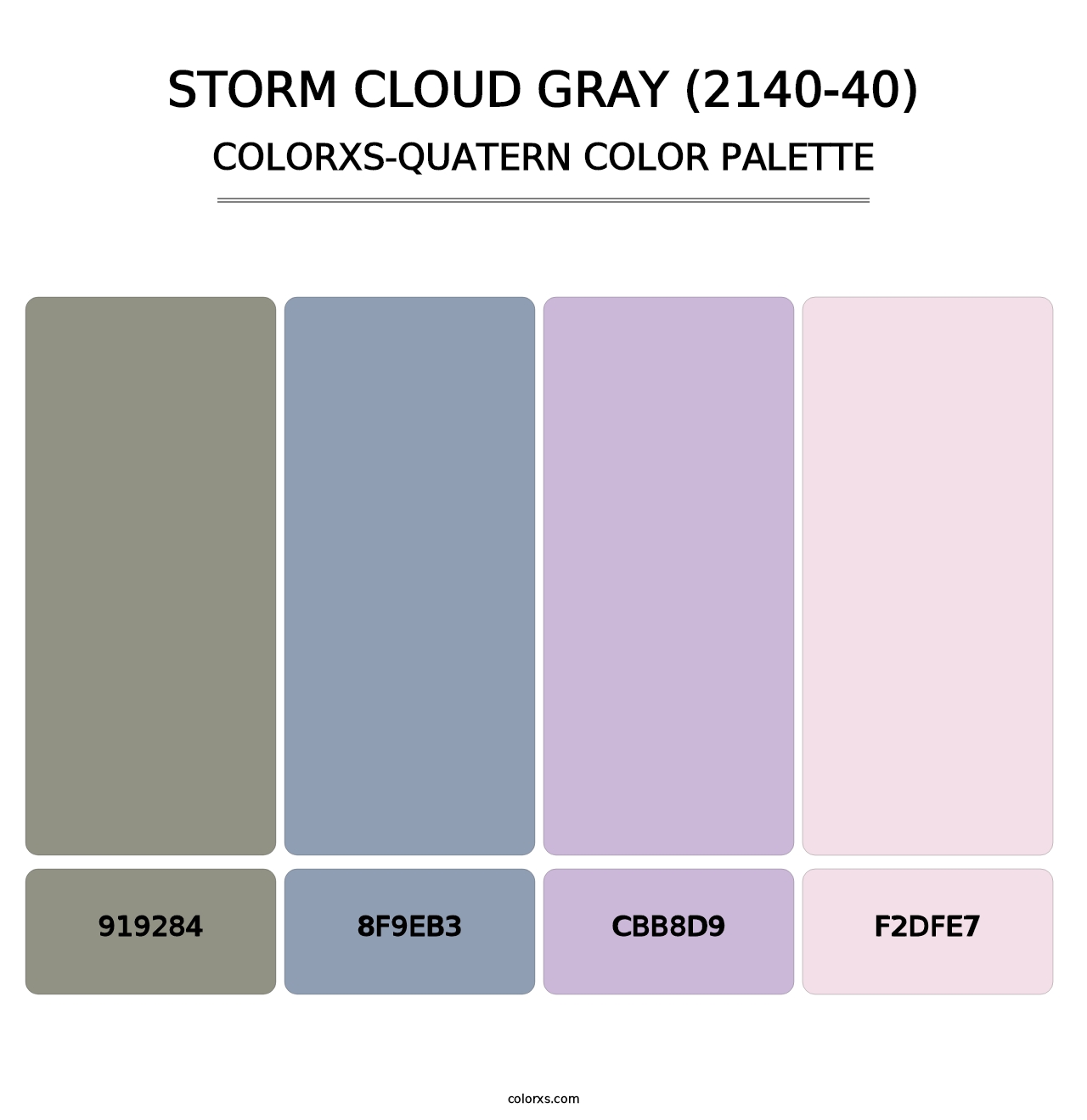 Storm Cloud Gray (2140-40) - Colorxs Quatern Palette