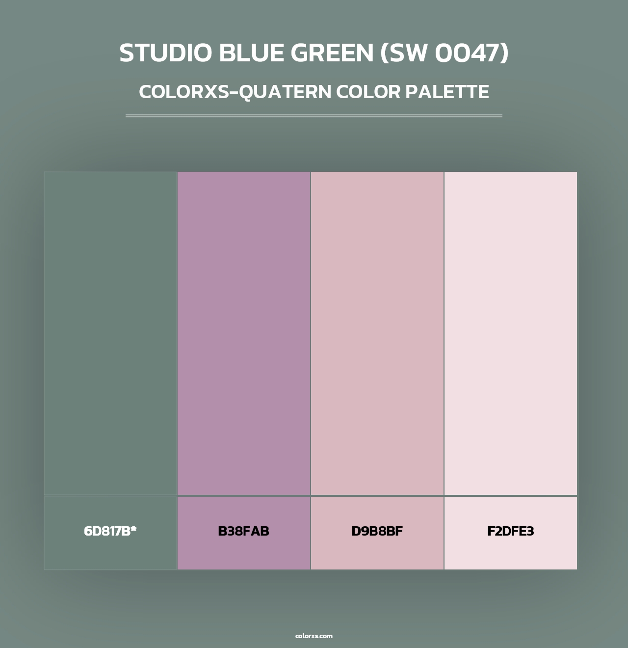 Studio Blue Green (SW 0047) - Colorxs Quad Palette