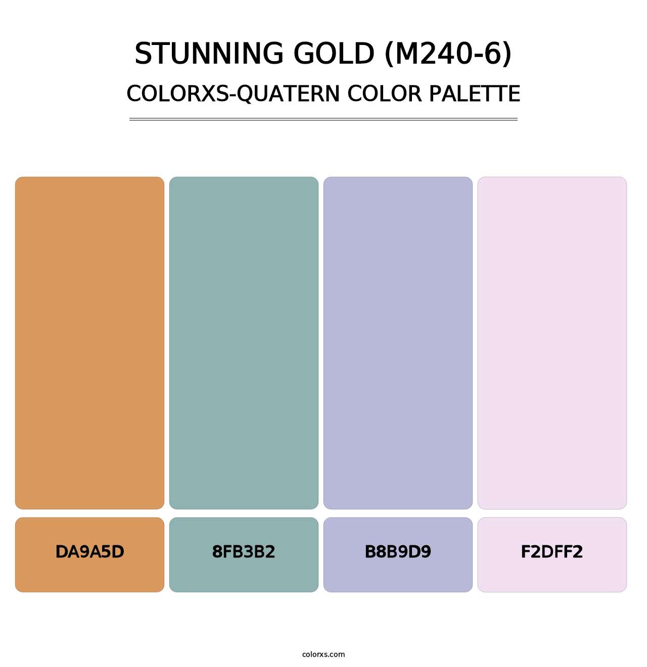 Stunning Gold (M240-6) - Colorxs Quatern Palette