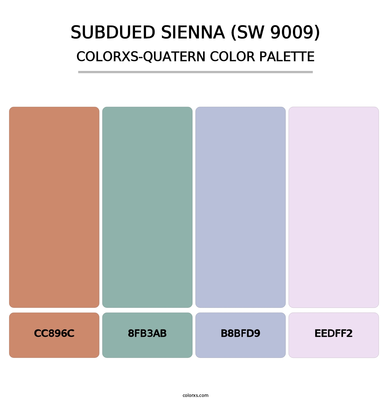 Subdued Sienna (SW 9009) - Colorxs Quatern Palette