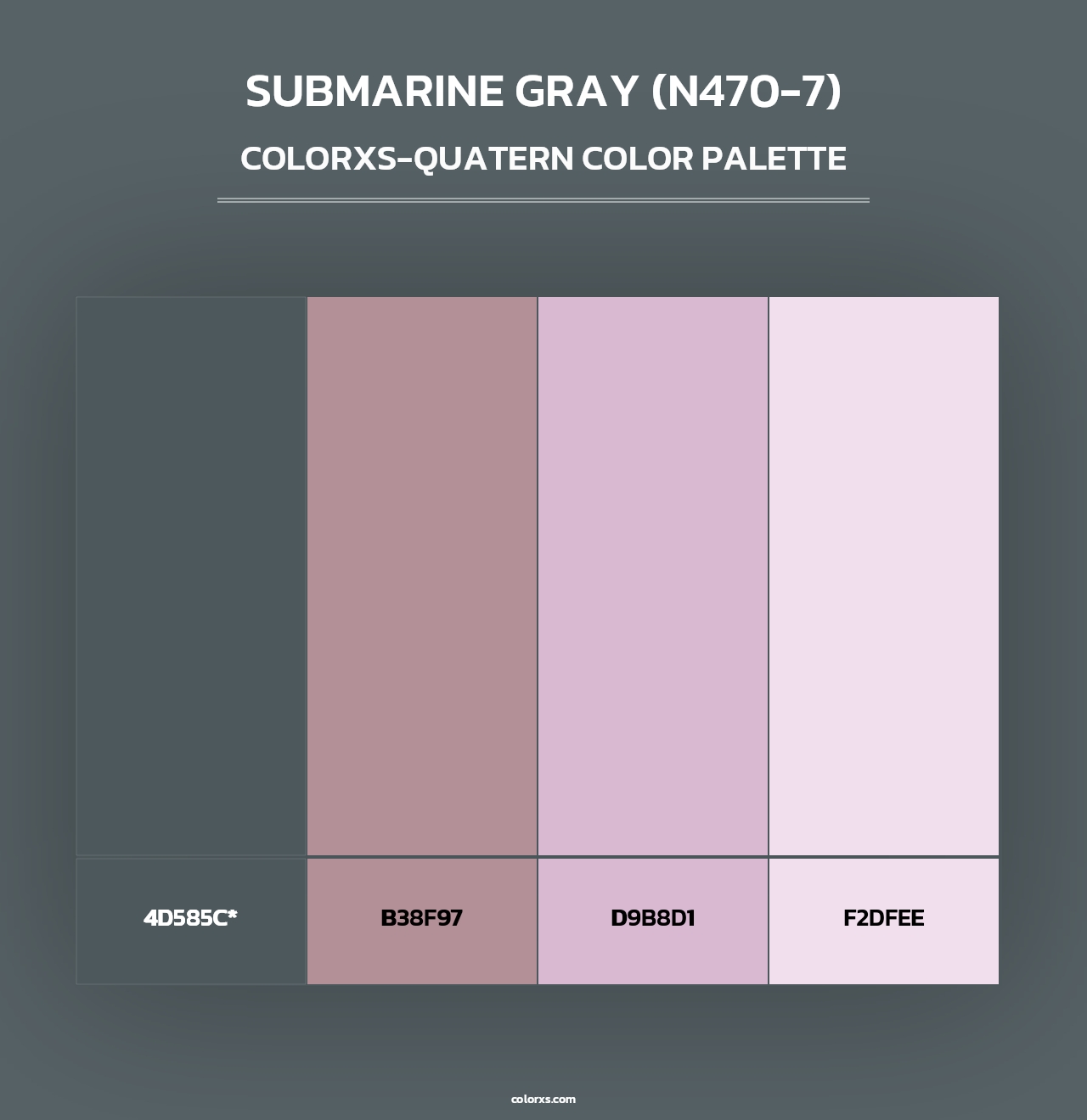 Submarine Gray (N470-7) - Colorxs Quad Palette