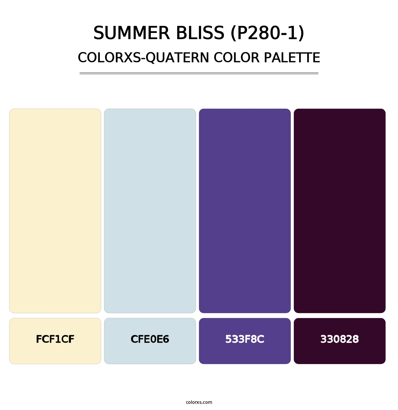 Summer Bliss (P280-1) - Colorxs Quatern Palette