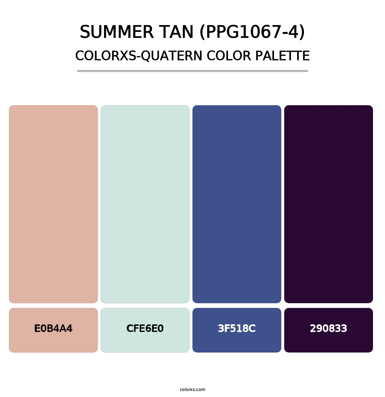 Summer Tan (PPG1067-4) - Colorxs Quatern Palette