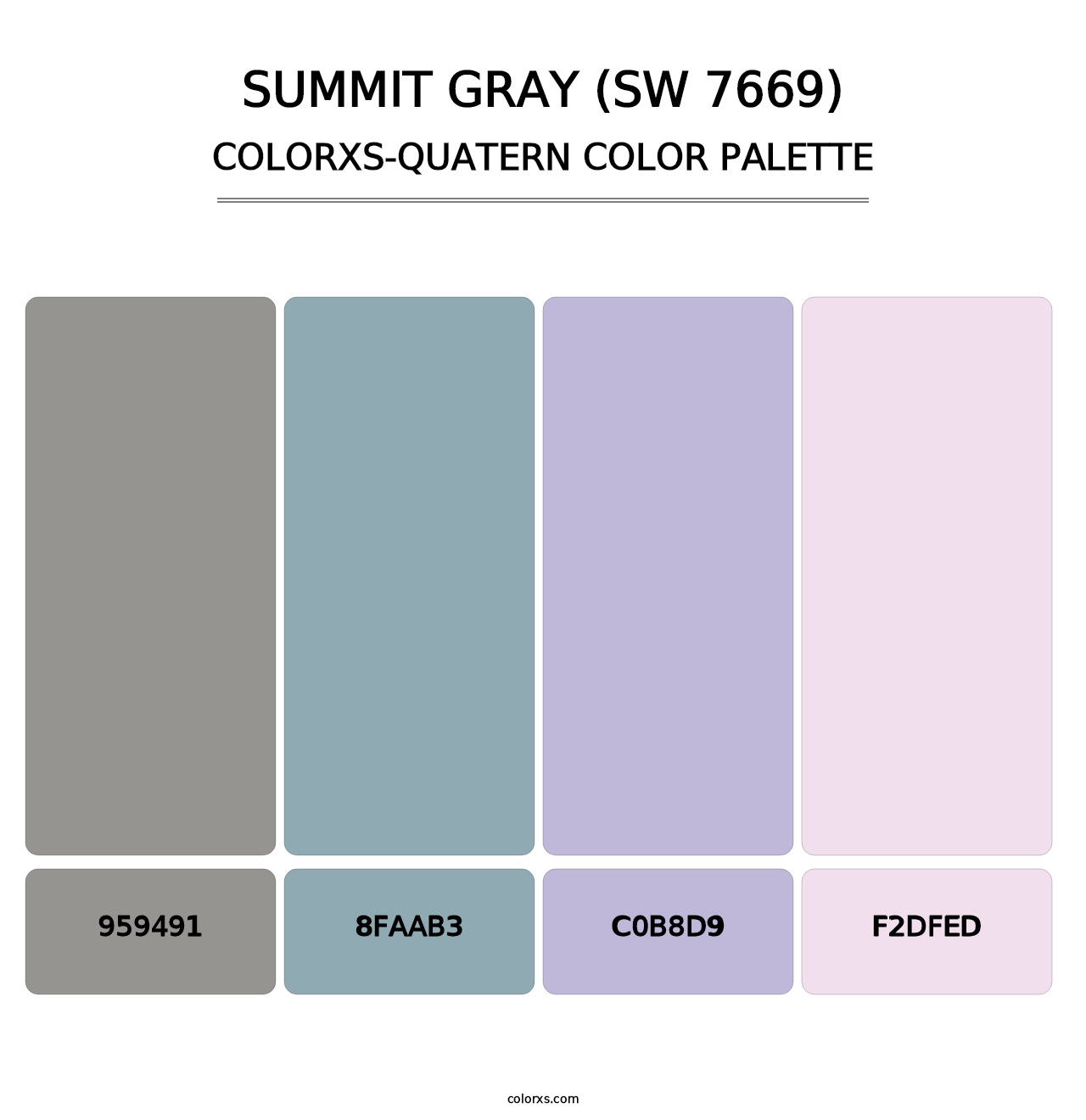 Summit Gray (SW 7669) - Colorxs Quatern Palette