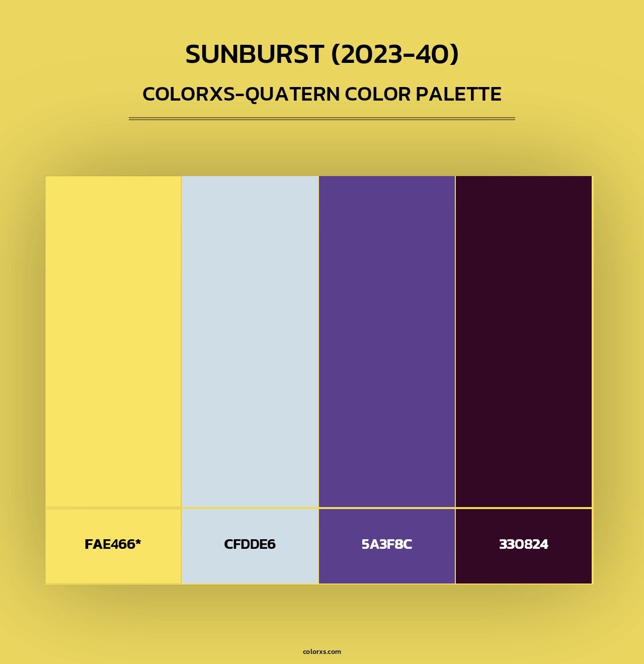 Sunburst (2023-40) - Colorxs Quad Palette