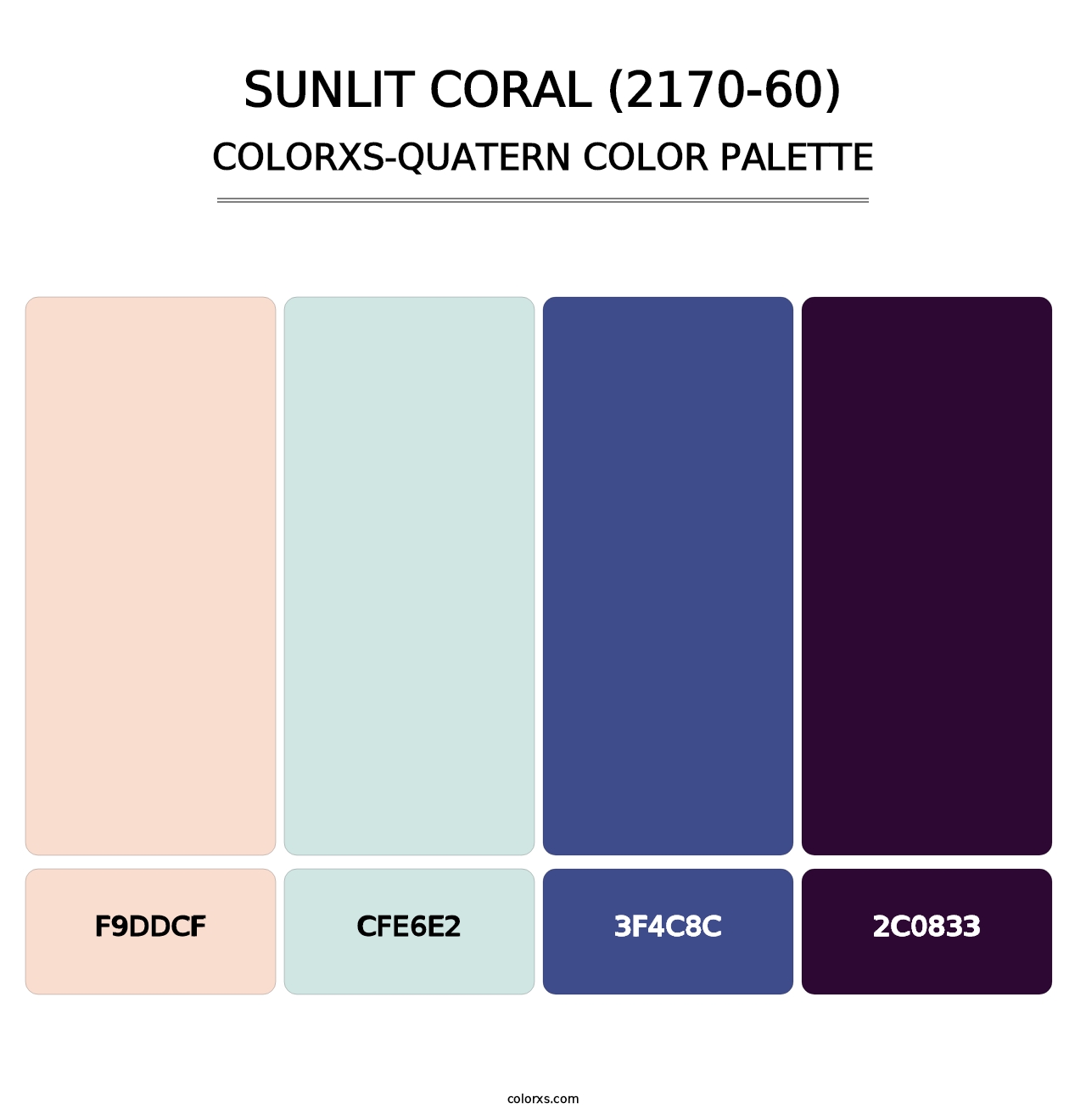 Sunlit Coral (2170-60) - Colorxs Quatern Palette