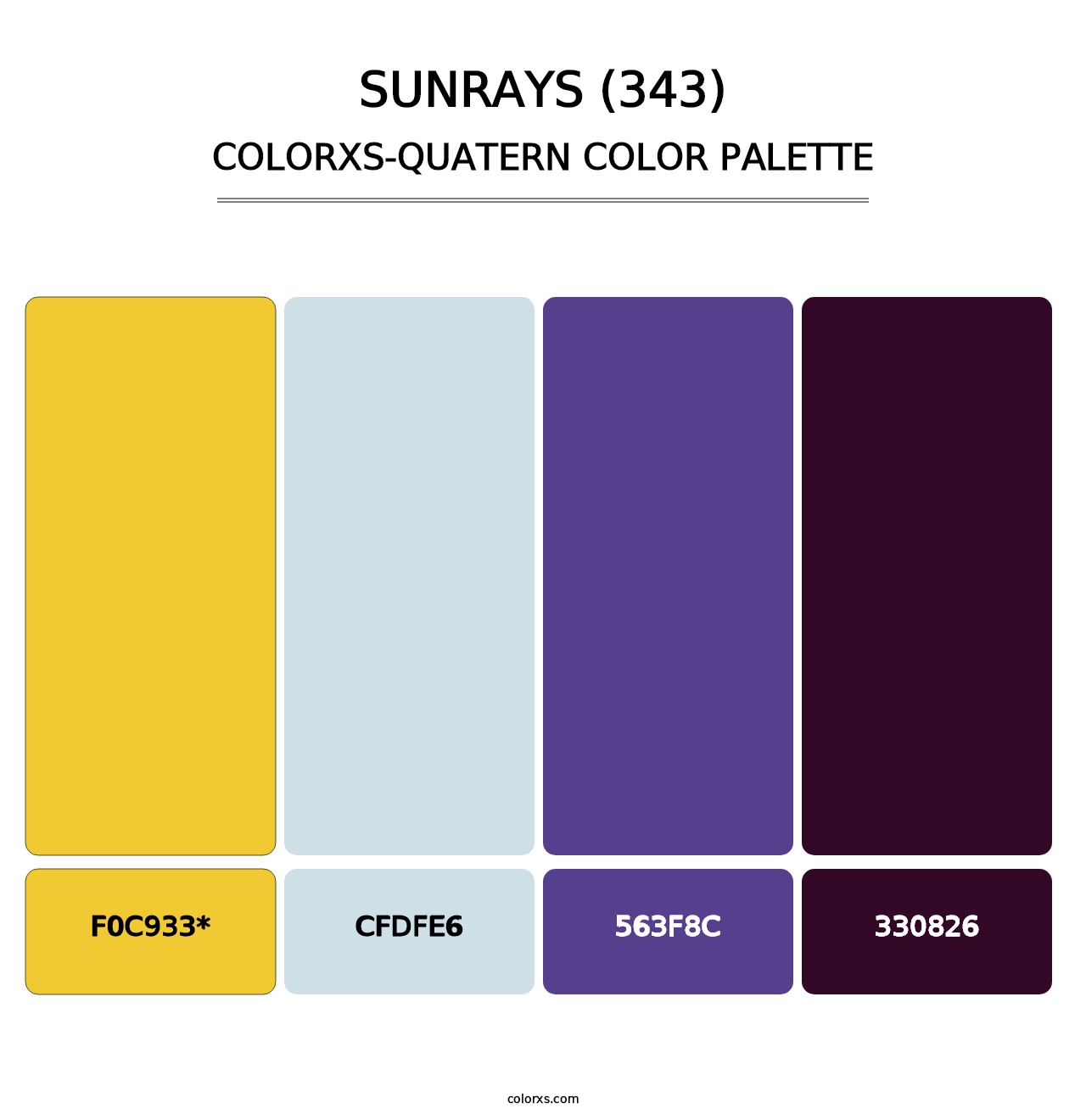 Sunrays (343) - Colorxs Quatern Palette