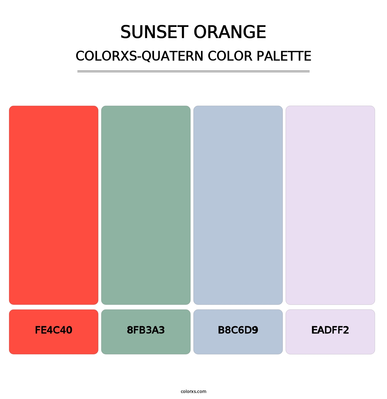Sunset Orange - Colorxs Quatern Palette