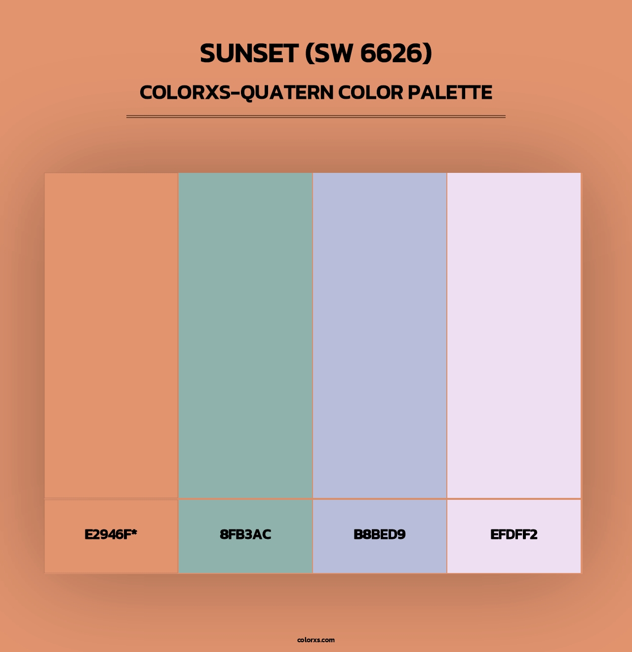 Sunset (SW 6626) - Colorxs Quad Palette