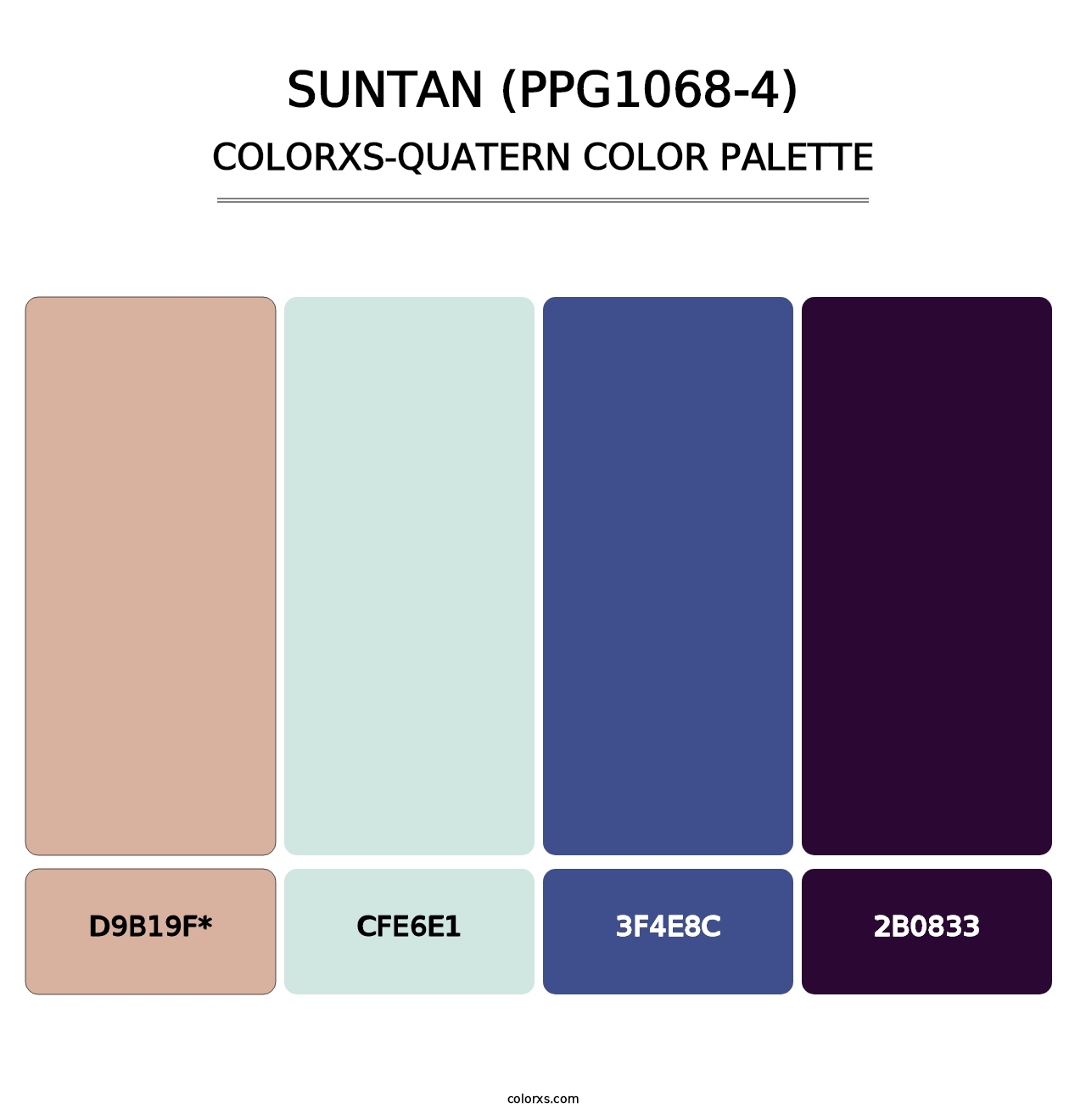 Suntan (PPG1068-4) - Colorxs Quatern Palette