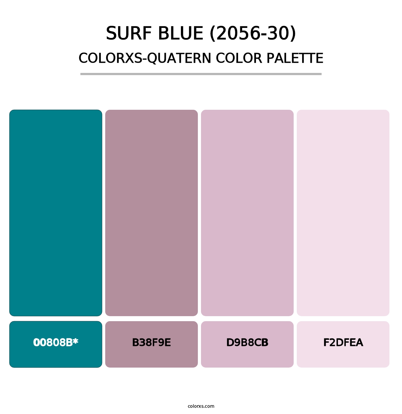 Surf Blue (2056-30) - Colorxs Quatern Palette