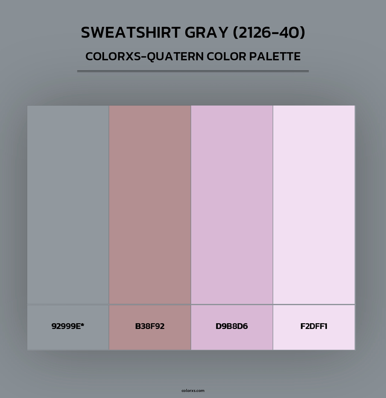 Sweatshirt Gray (2126-40) - Colorxs Quad Palette