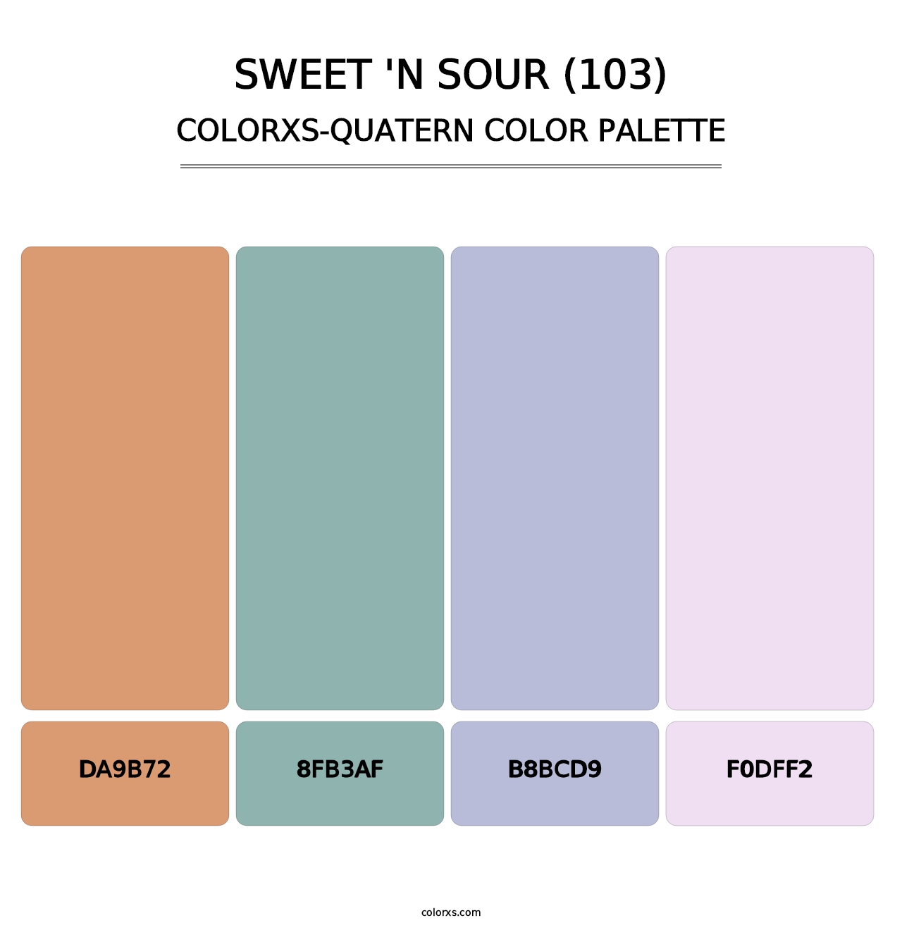 Sweet 'n Sour (103) - Colorxs Quatern Palette