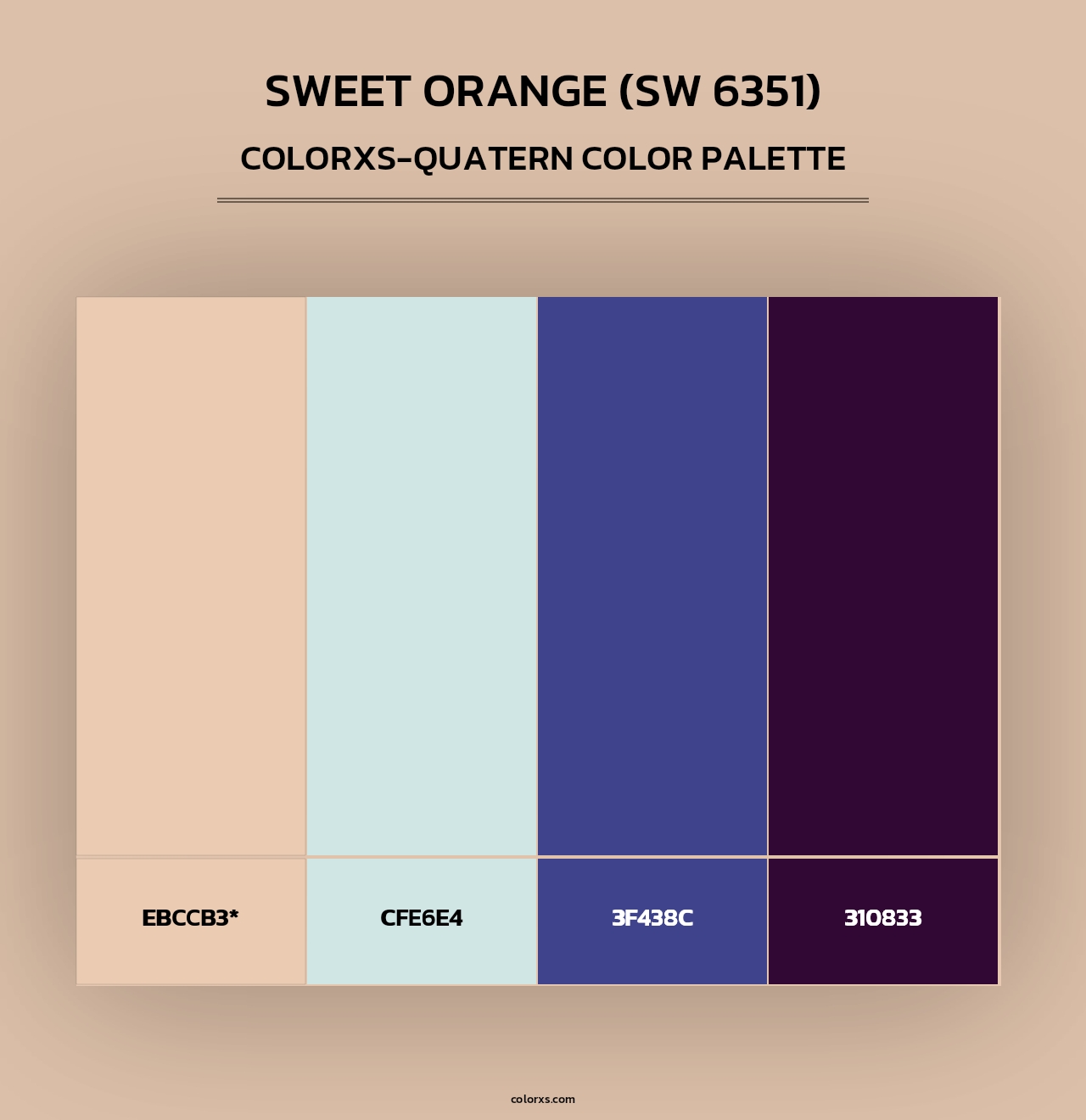 Sweet Orange (SW 6351) - Colorxs Quad Palette