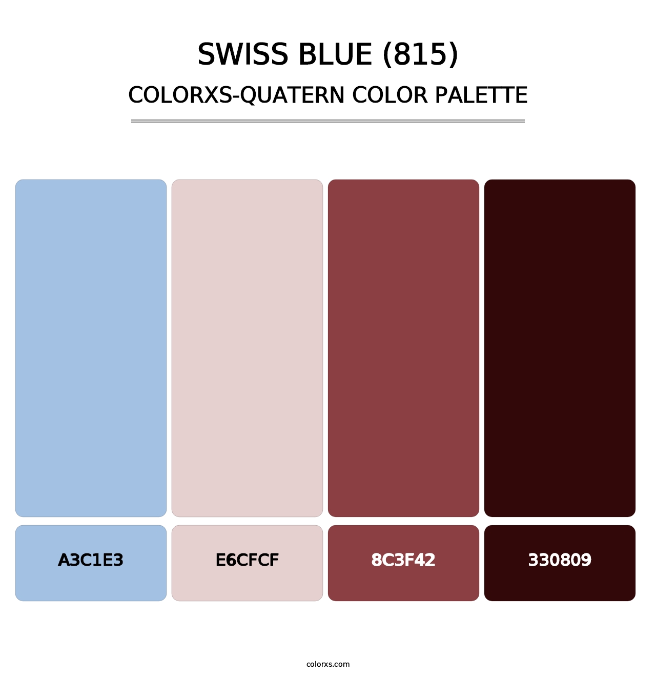 Swiss Blue (815) - Colorxs Quatern Palette