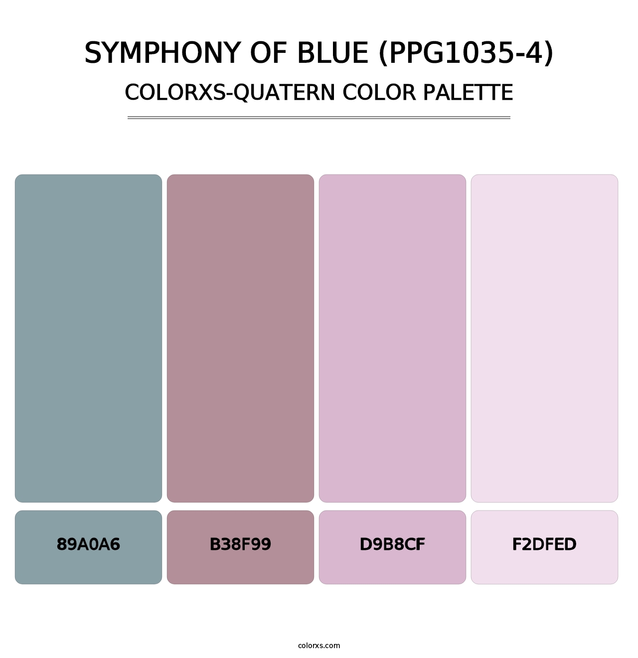 Symphony Of Blue (PPG1035-4) - Colorxs Quatern Palette