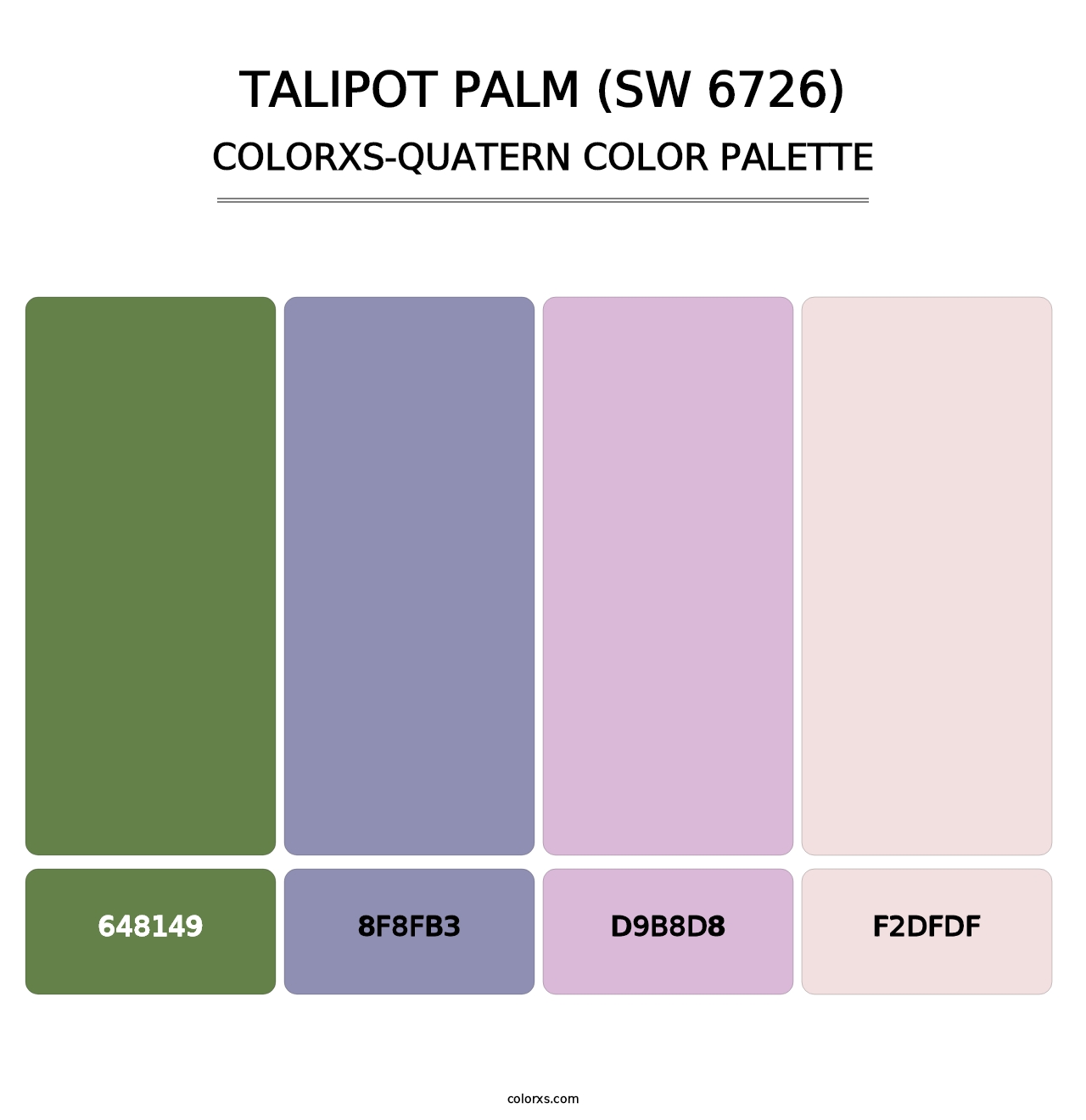 Talipot Palm (SW 6726) - Colorxs Quatern Palette