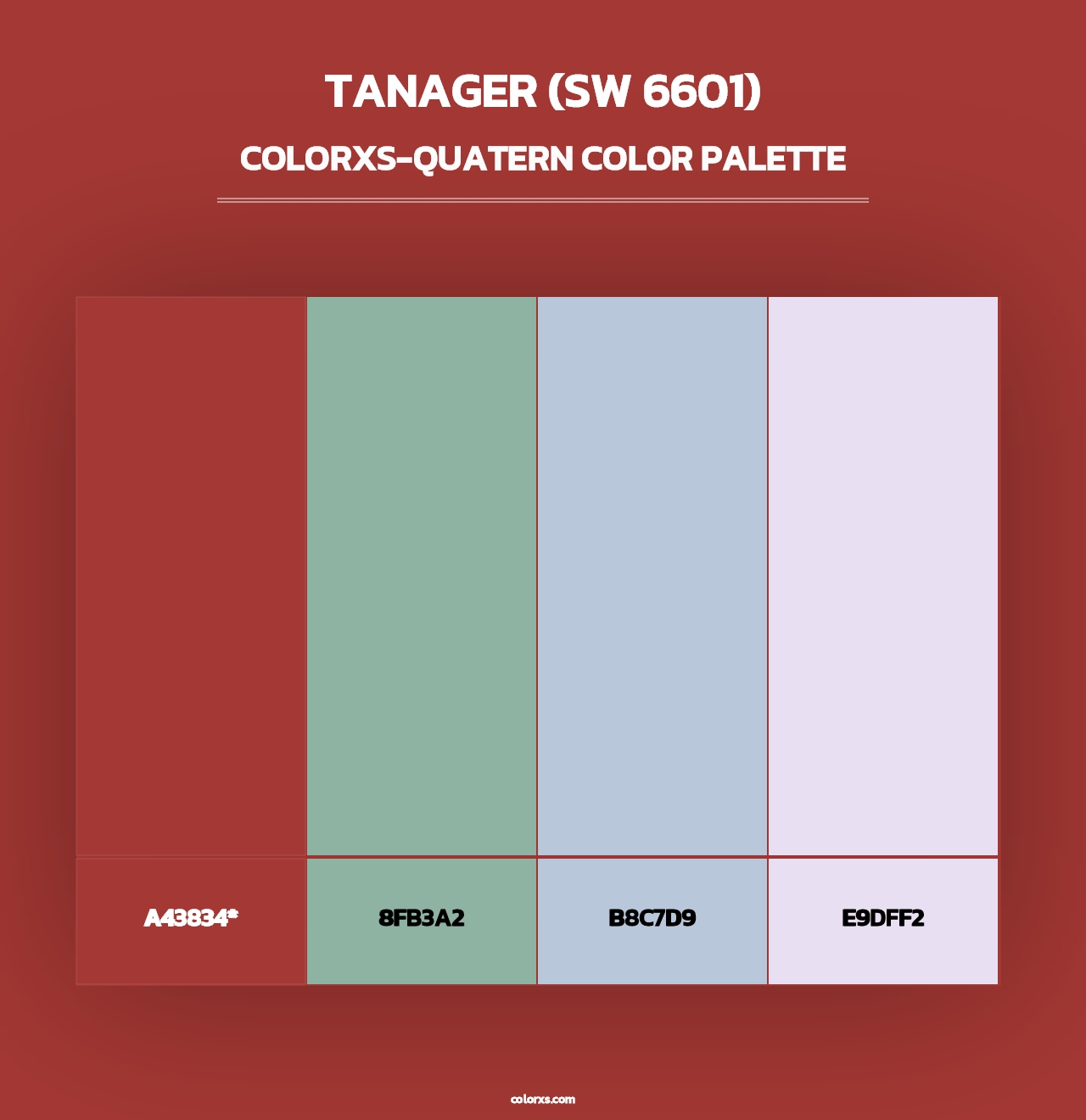 Tanager (SW 6601) - Colorxs Quad Palette