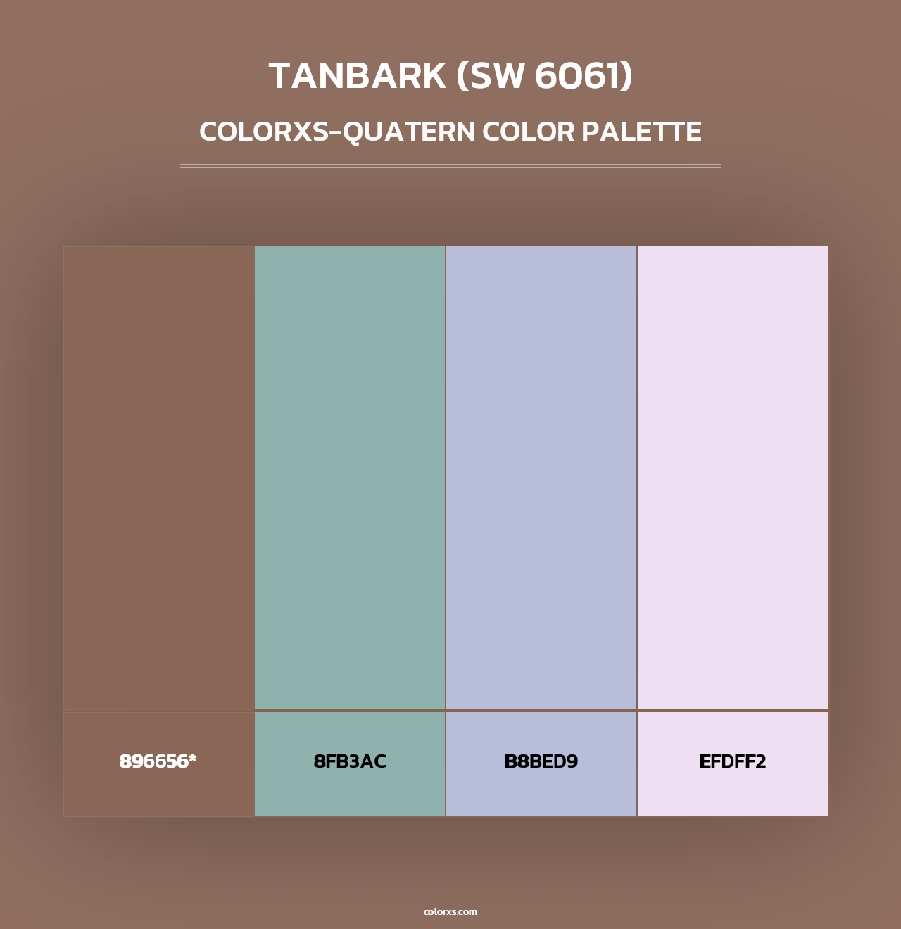 Tanbark (SW 6061) - Colorxs Quad Palette