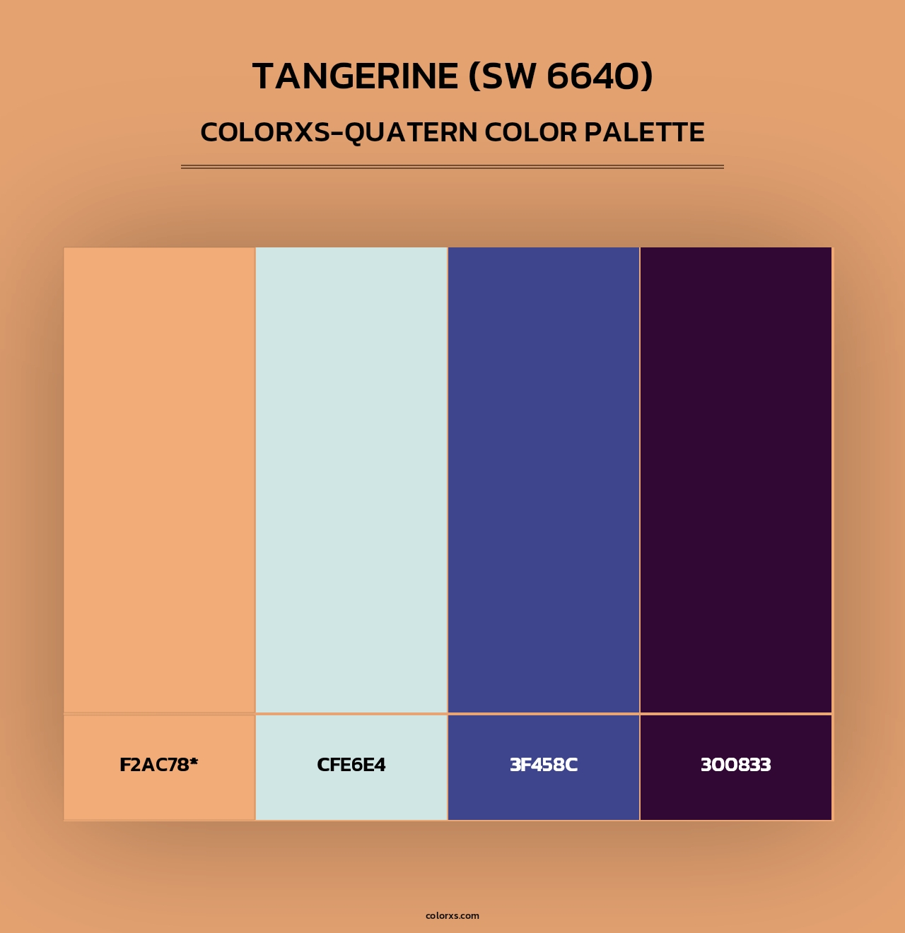 Tangerine (SW 6640) - Colorxs Quad Palette