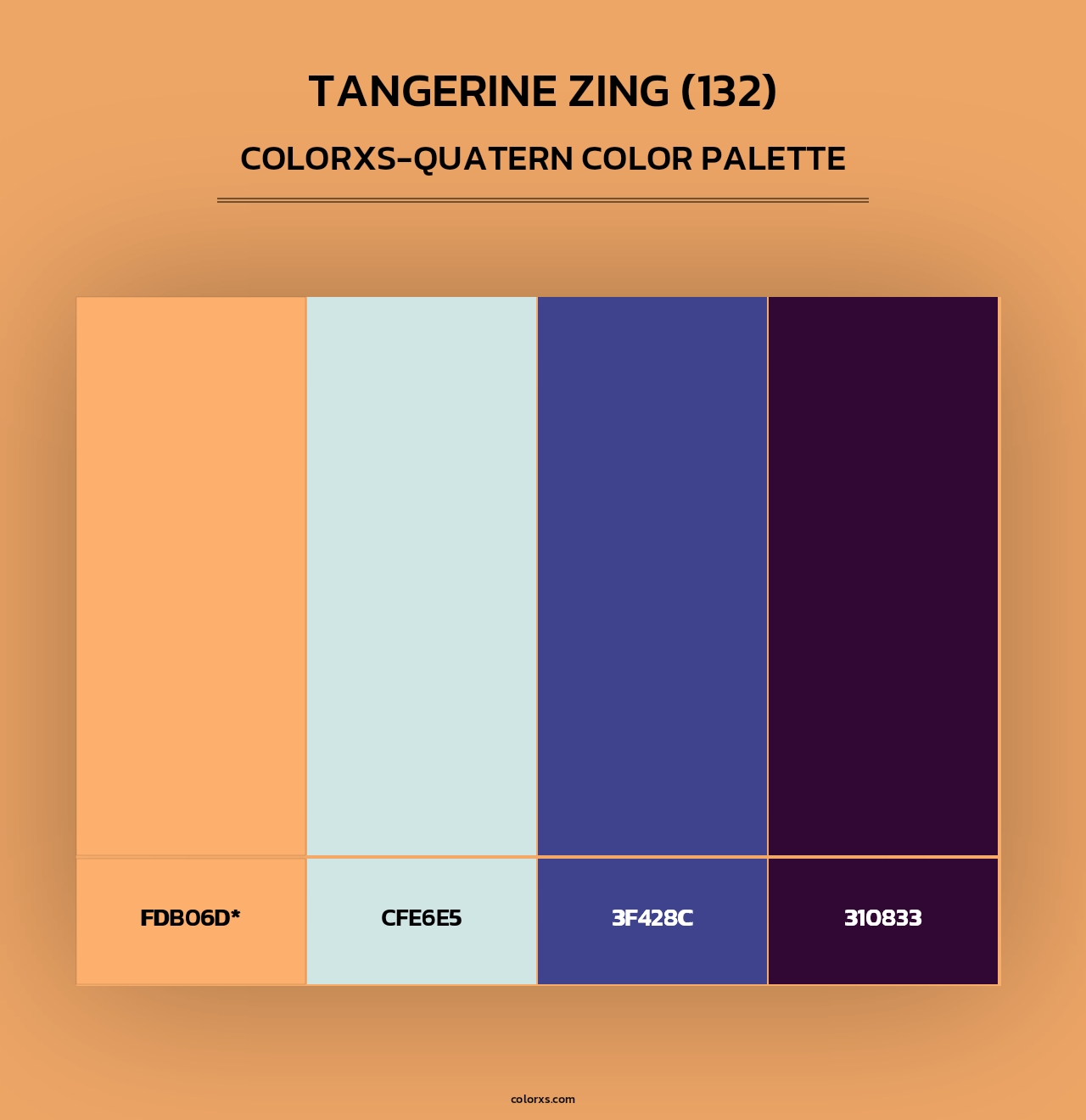 Tangerine Zing (132) - Colorxs Quad Palette