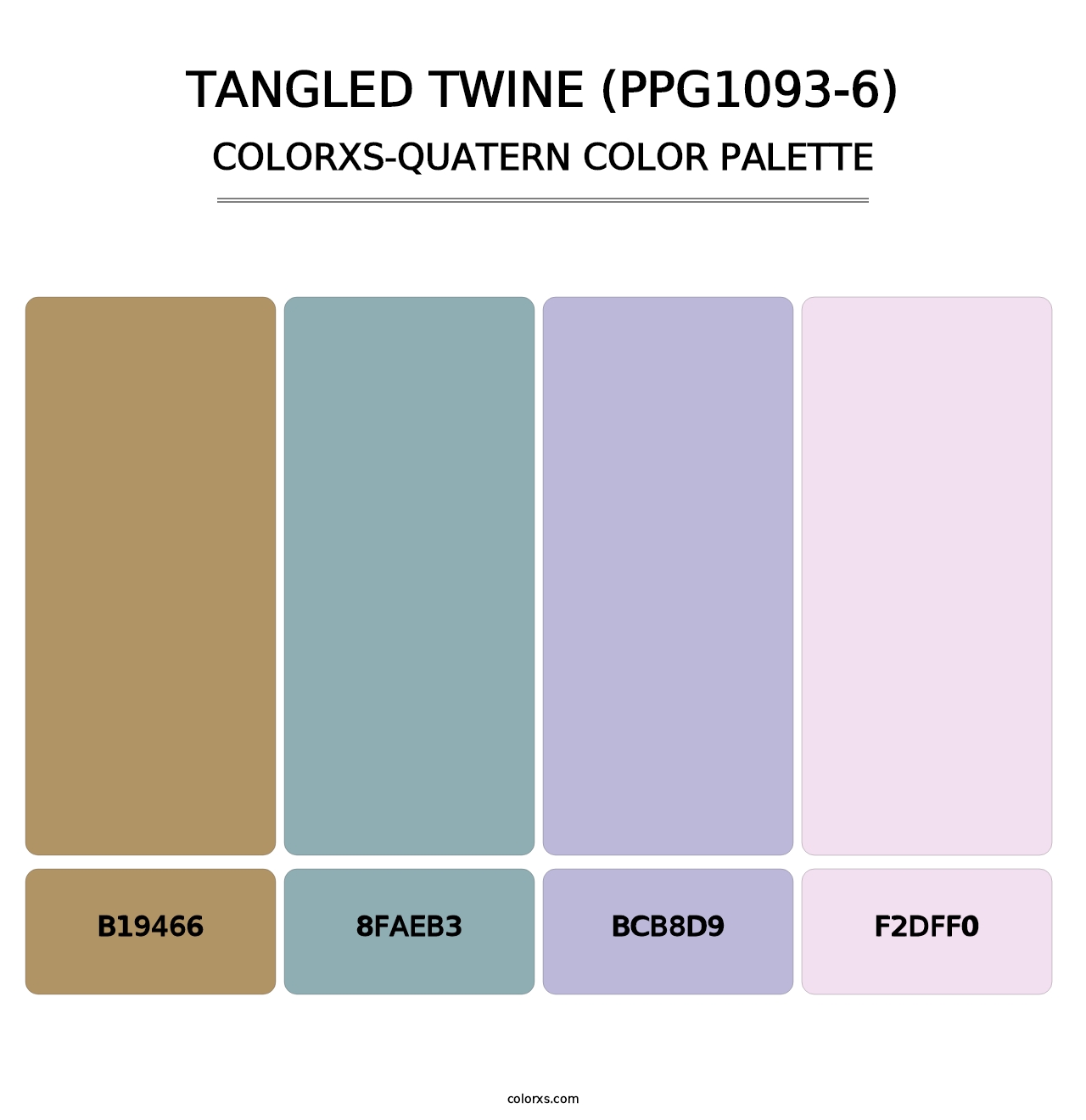 Tangled Twine (PPG1093-6) - Colorxs Quatern Palette