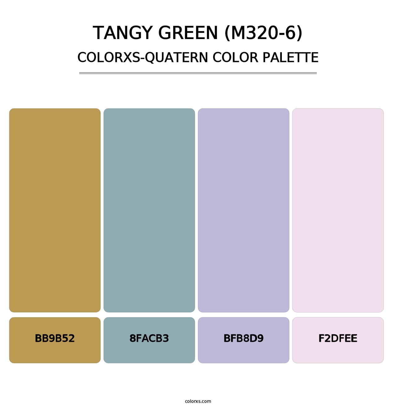Tangy Green (M320-6) - Colorxs Quatern Palette