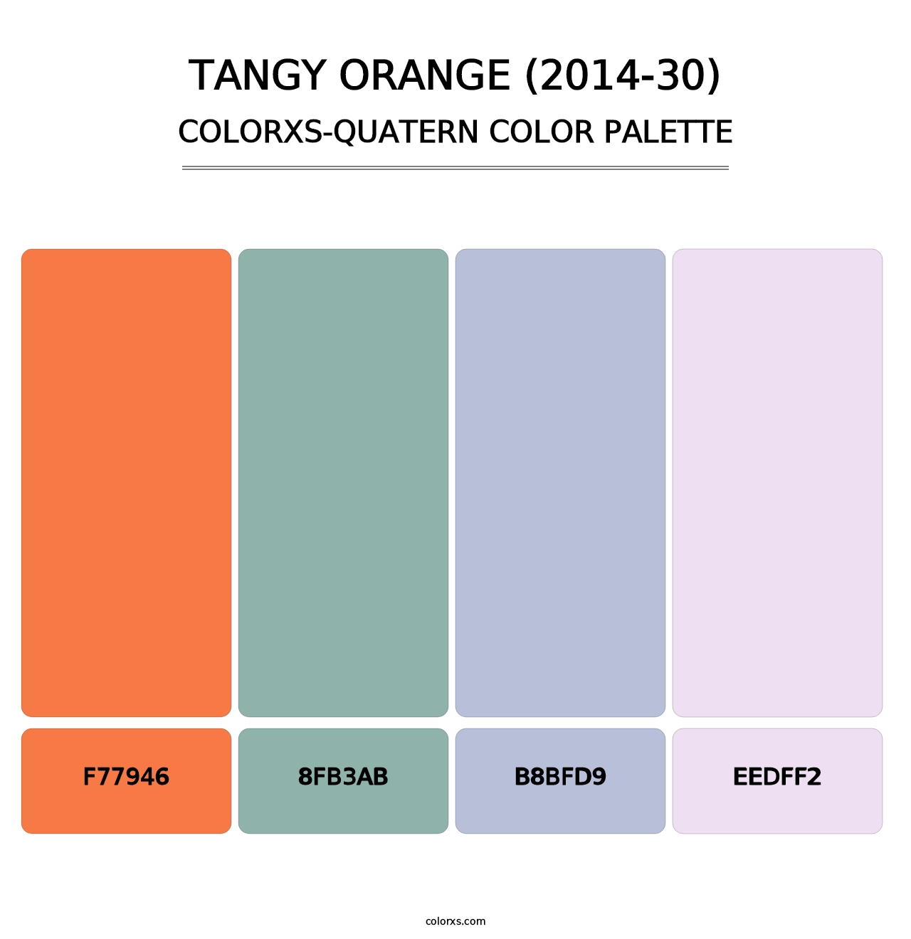 Tangy Orange (2014-30) - Colorxs Quatern Palette