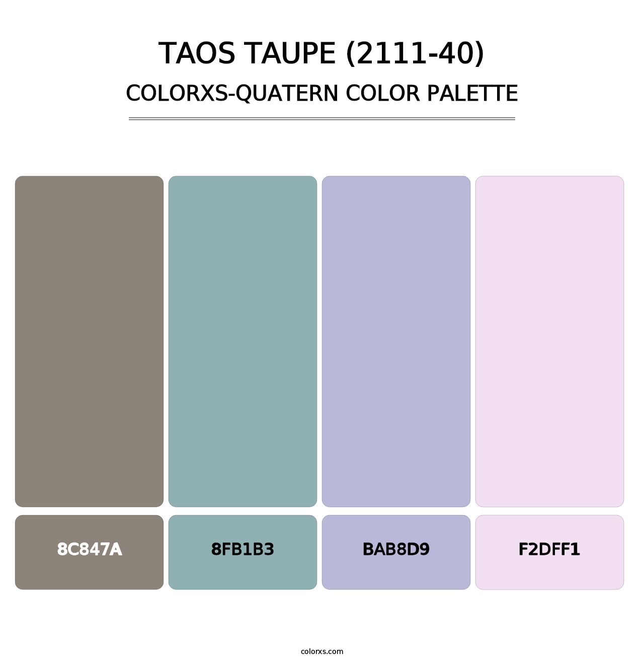 Taos Taupe (2111-40) - Colorxs Quatern Palette