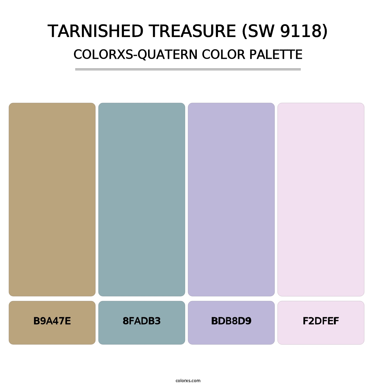 Tarnished Treasure (SW 9118) - Colorxs Quatern Palette